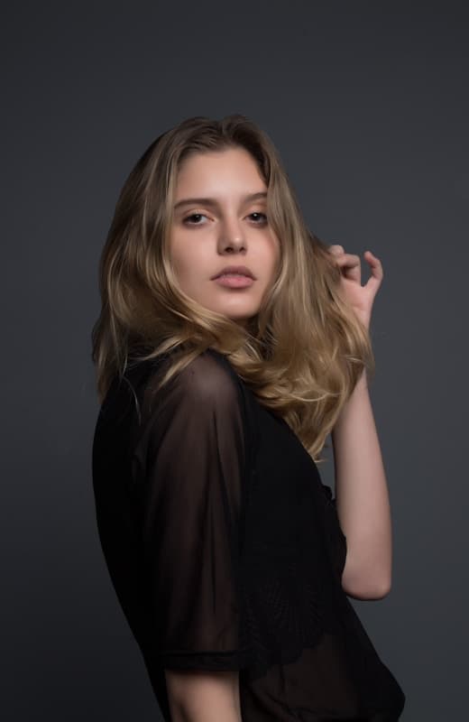 Attractive blonde woman portrait